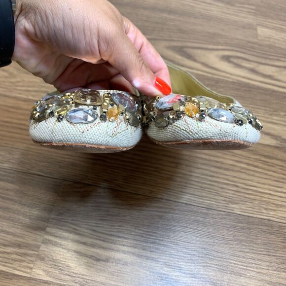 Coach Denisse Womens Shoe 7.5 B  Slip On Ballet Flat Rhinestones Round Toe - Picture 6 of 10